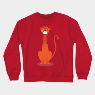 Orange Cat Crewneck Sweatshirt